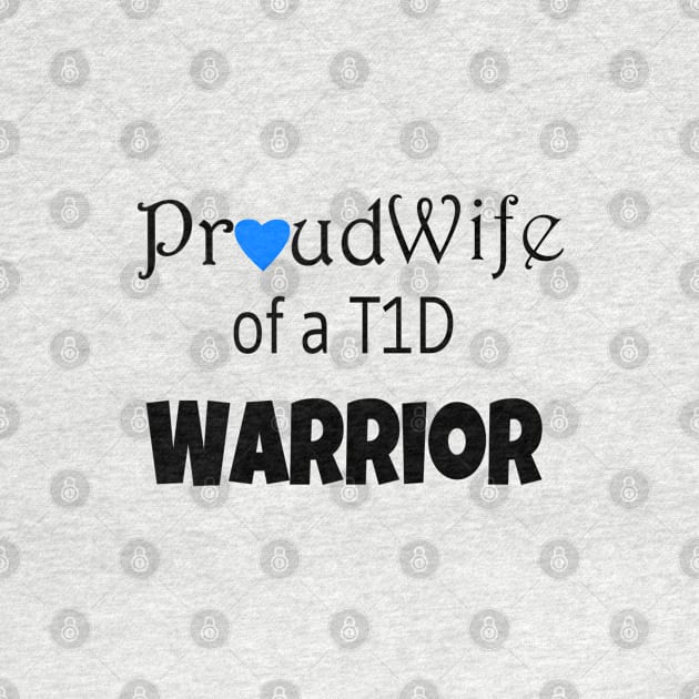 Proud Wife - Black Text - Blue Heart by CatGirl101